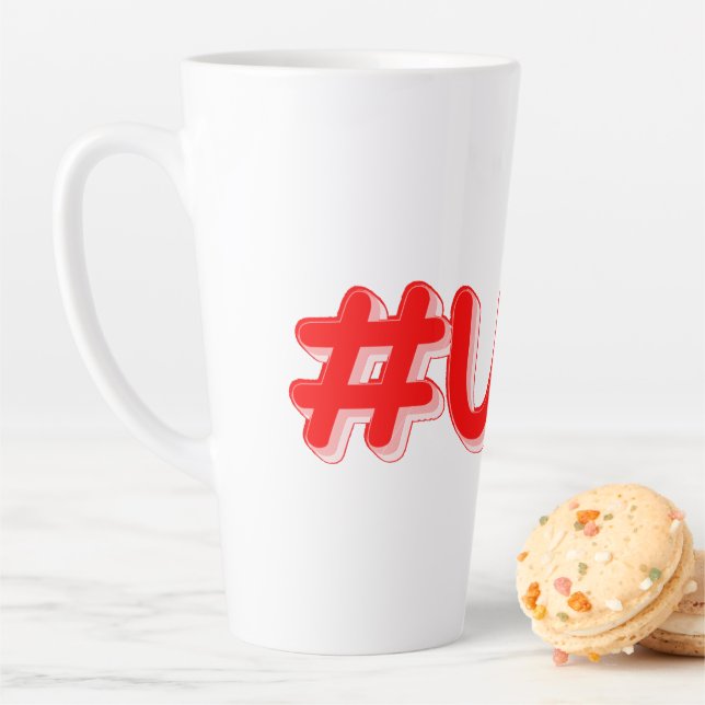 Tasse Latte "#USA" Joli design. Commandez dès maintenant  (En situation)