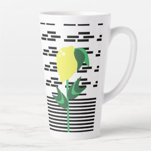 Tasse Latte Usine de citron bandes noires
