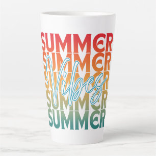 TASSE LATTE VACANCES D'ÉTÉ PLAGE FAMILLE