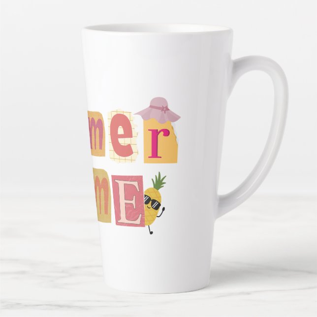 Tasse Latte Vacances d'été uniques (Droite)