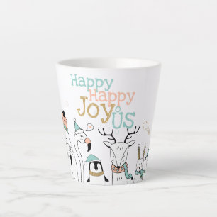 Tasse Latte Vacances Joyeux Joyeux Joy-oUS Mignons Animaux car