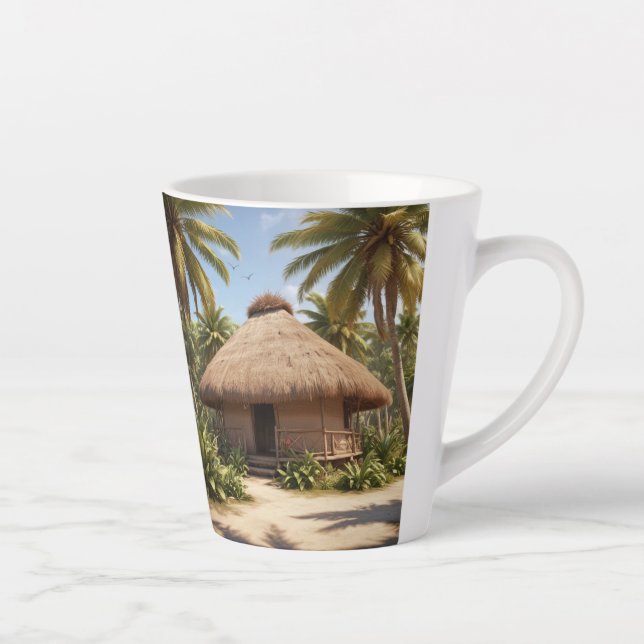 Tasse Latte Vacances tropicales (Droite)