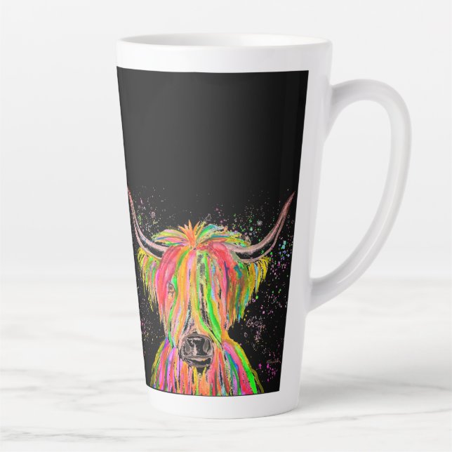 Tasse Latte Vache arc-en-ciel Vache Aquarelle Nature Animal de (Droite)