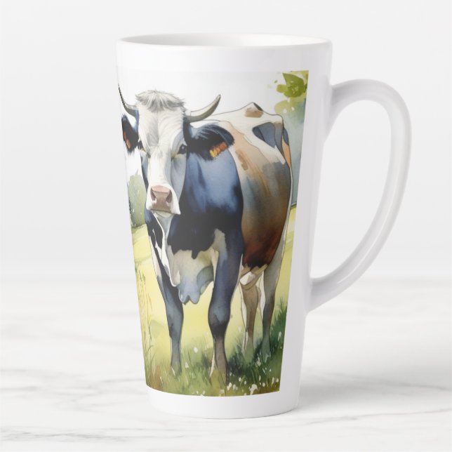 Tasse Latte Vache (avec journal ligné assorti) (Droite)