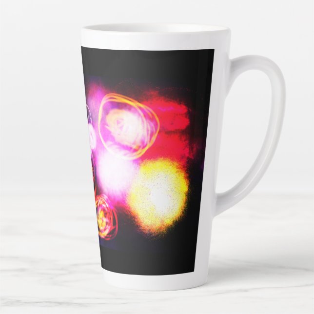 Tasse Latte Vague de méduses amusant (Droite)
