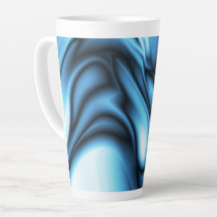 Tasse Latte Vague de soie bleue