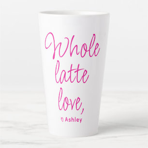 Tasse Latte Valentine entier Latte Love Hot Pink