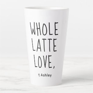 Tasse Latte Valentine tout Lota Love Script noir