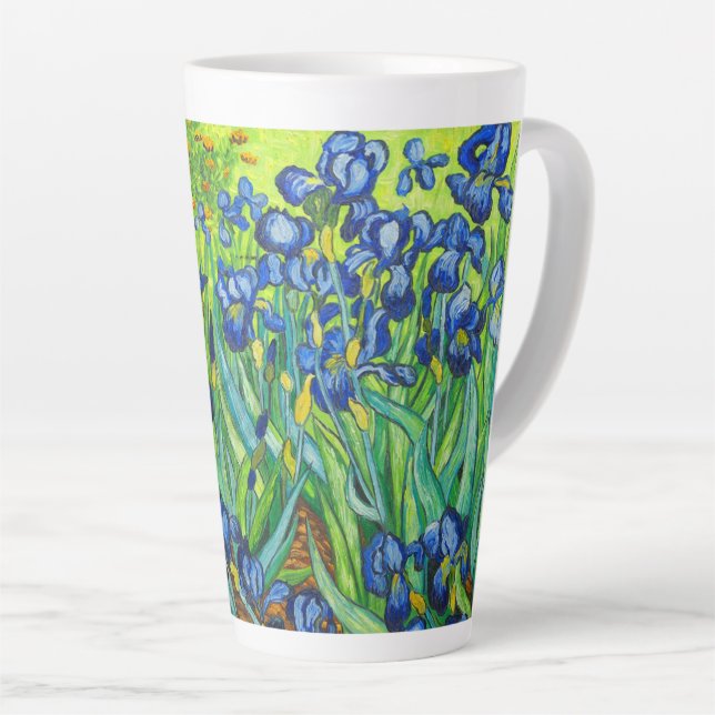 Tasse Latte Van Gogh Irises (Angle droit)