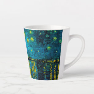 Tasse Latte Van Gogh Nuit étoilée sur le Rhône