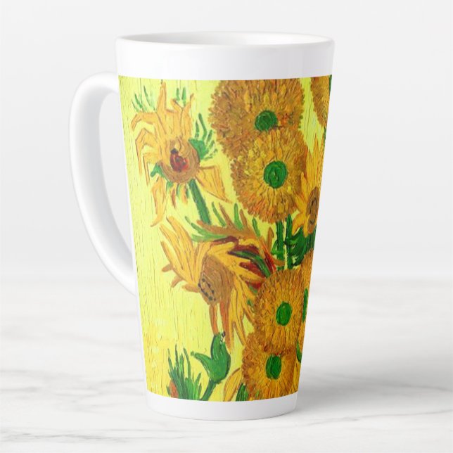 Tasse Latte Van Gogh Sunflowers (Angle gauche)