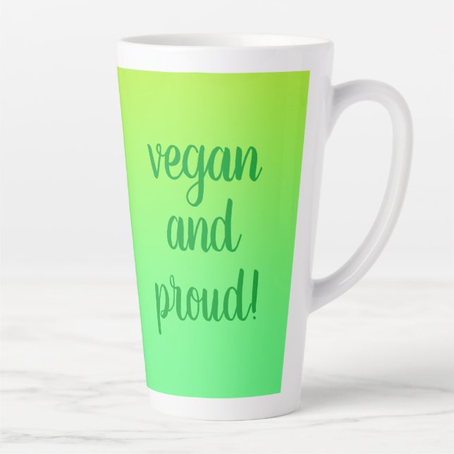 Tasse Latte "Végétal Et Fière" (Droite)
