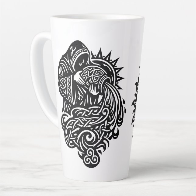 Tasse Latte Verseau — Le Porteur d'Eau par BurnsInHell (Angle gauche)