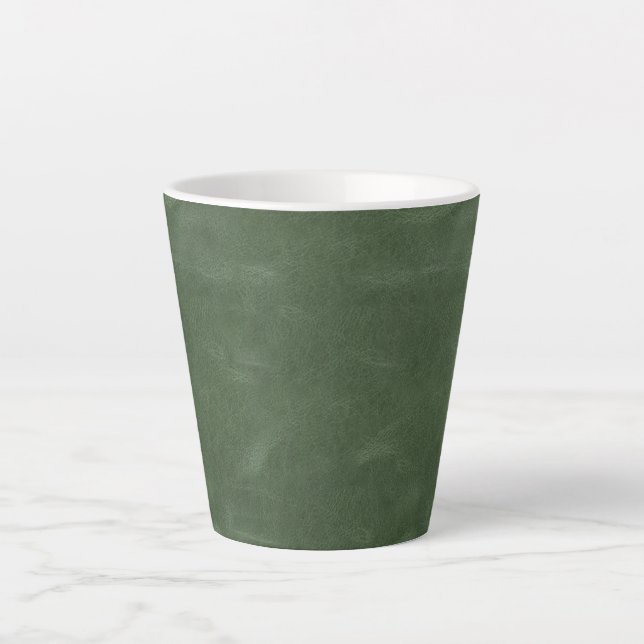 Tasse Latte Vert olive pistache texture Noël  (Devant)