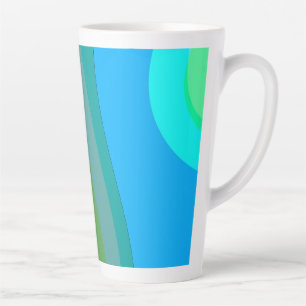 Tasse Latte Vert super Et Bleu Art Abstrait 305