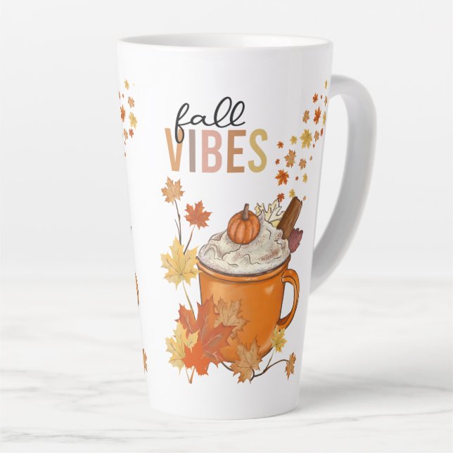 Tasse Latte Vibes d'automne  (Angle droit)