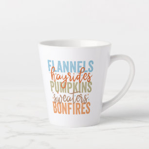 Tasse Latte Vibes d'automne amusantes
