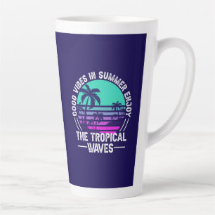 Tasse Latte Vibes d'été tropicales-82646