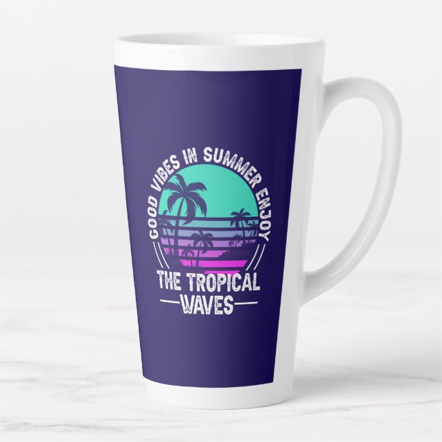 Tasse Latte Vibes d'été tropicales-82646 (Droite)