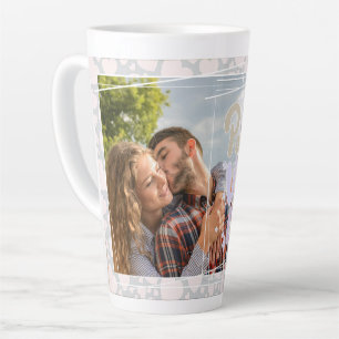 Tasse Latte Vibes positives ajouter uniquement photo personnal