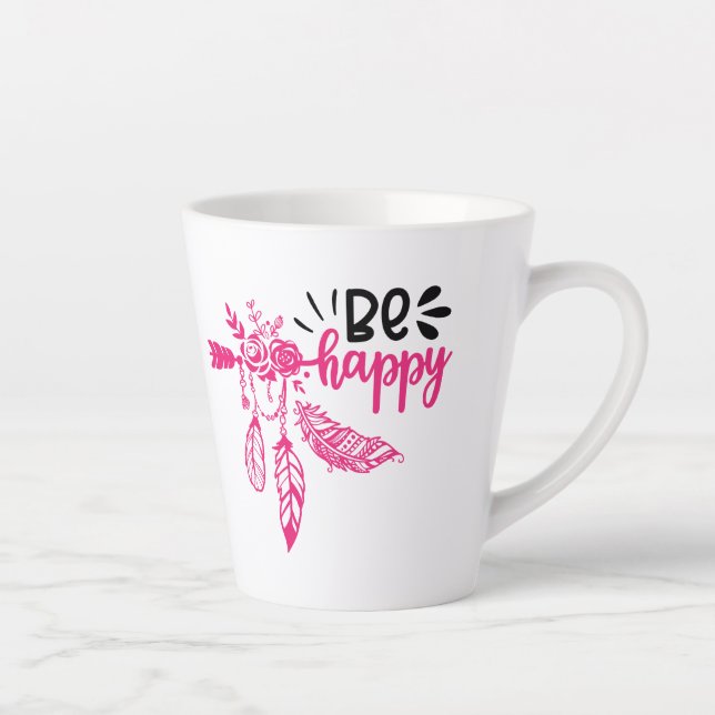 Tasse Latte Vibes positives | Devis motivationnel (Droite)