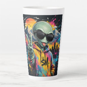 Tasse Latte Vibrations d'Alien Drôles