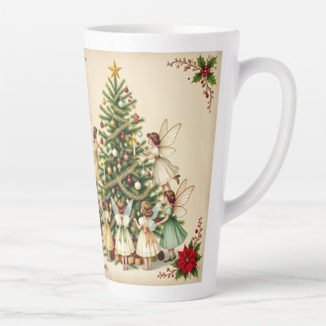 Tasse Latte Victorian Christmas Fairy Gathering (Droite)