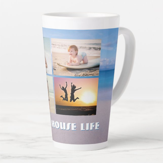 Tasse Latte Vie de maison de plage Multi-photo  (Angle droit)