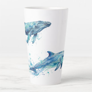 Tasse Latte vie marine couleur eau