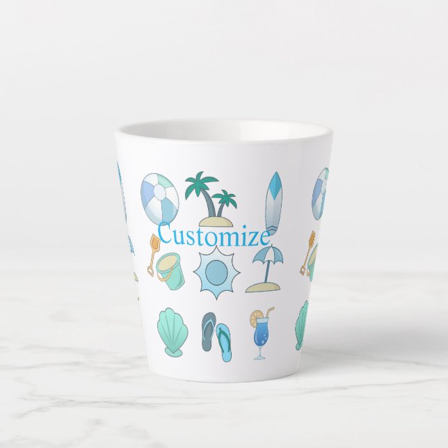 Tasse Latte Vie sur la plage Thunder_Cove (Devant)