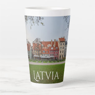 Tasse Latte Vieille ville de Riga en automne