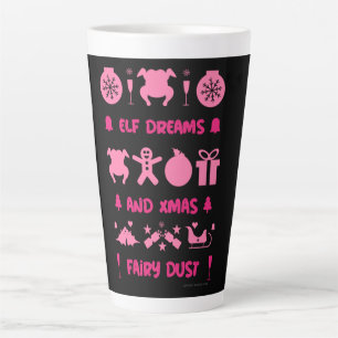 Tasse Latte Vilain chandail de fête de bureau de Noël grande t