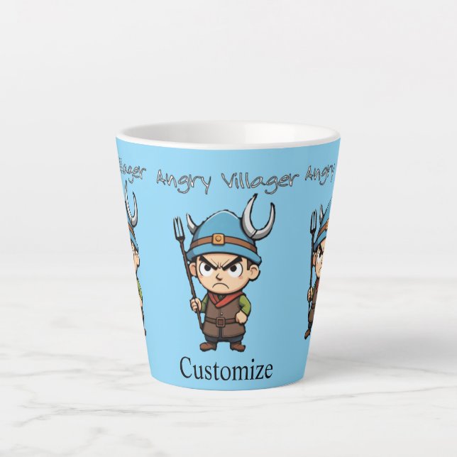 Tasse Latte Villageois en colère Fourche à Haye_Cove (Devant)