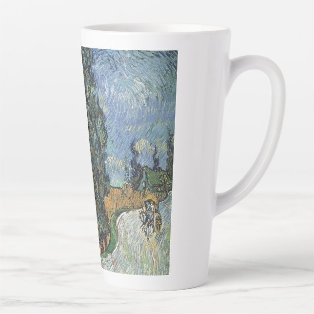 Tasse Latte Vincent Van Gogh - Route avec Cypress et Star (Droite)