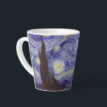 Tasse Latte Vincent Van Gogh Starry Nuit Vintage Art<br><div class="desc">Vincent van Gogh Starry Night Art Peinture Starry Night est un tableau de l'artiste post-impressionniste néerlandais Vincent van Gogh. Le ciel bleu de la nuit est rempli de nuages tourbillonnants, d'étoiles et d'une lune brillante croissant. La Nuit étoilée est la seule nocturne de la série de vues depuis la fenêtre...</div>