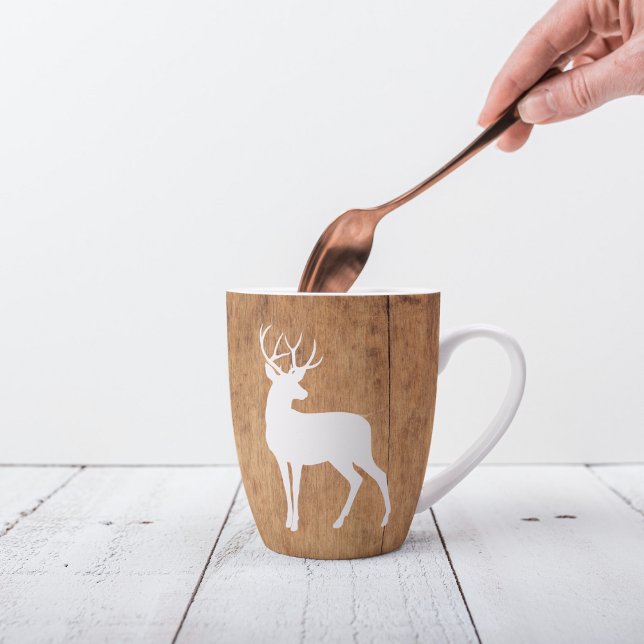 Tasse Latte Vintaga Beauté Bois & Cerfs (Créateur téléchargé)