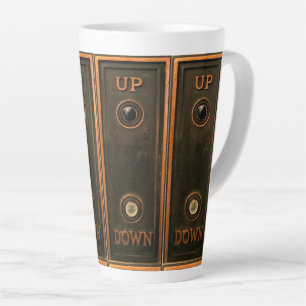 Tasse Latte Vintage ascenseur bouton plaque métal laiton antiq
