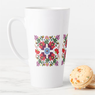 Tasse Latte Vintage Floral Retro style folklorique Motif