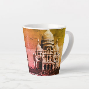 Tasse Latte Vintage France Paris Basilique du Sacré Coeur