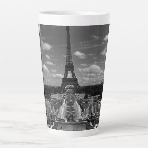 Tasse Latte Vintage France Paris Fontaines Tour Eiffel
