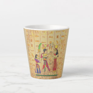 Tasse Latte Vintage, motif égyptien, style antique