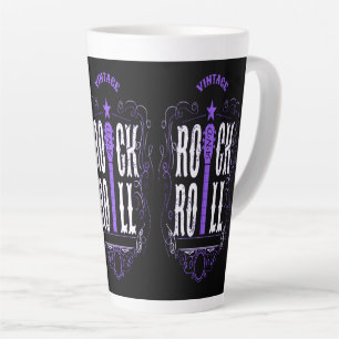 Tasse Latte Vintage Rock & Roll Purple