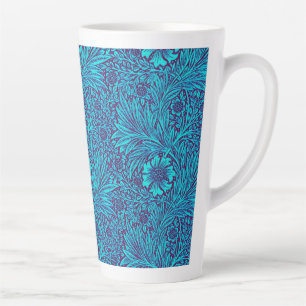 Tasse Latte Vintage turquoise couleur violet foncé