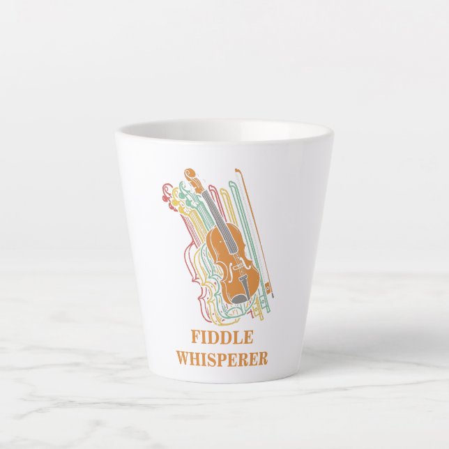 Tasse Latte Vintage violon fouet (Devant)