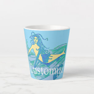 Tasse Latte Vintage Waveriding Mermaid Thunder_Cove