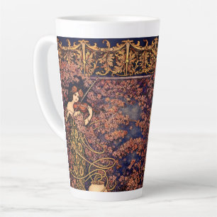 Tasse Latte Violoniste Art Nouveau dans les Fleurs – Floral Vi