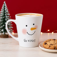 Visage de Bonhomme de Neige Mignon Monogramme de N