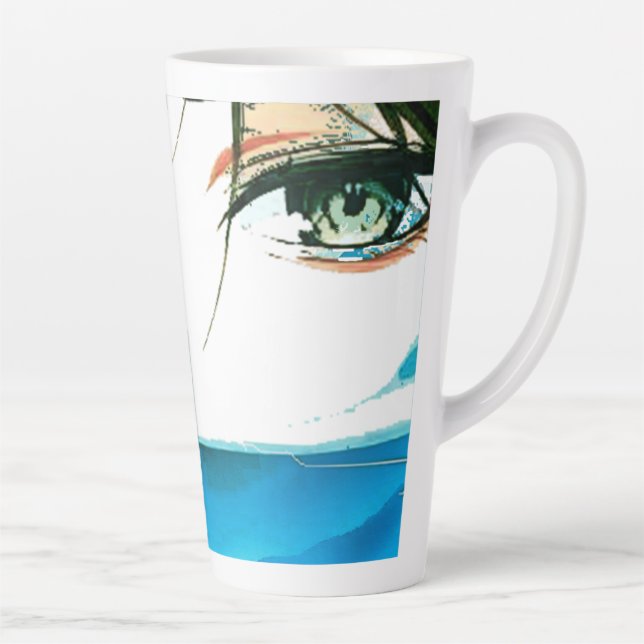 Tasse Latte visage de femmes abstraites (Droite)