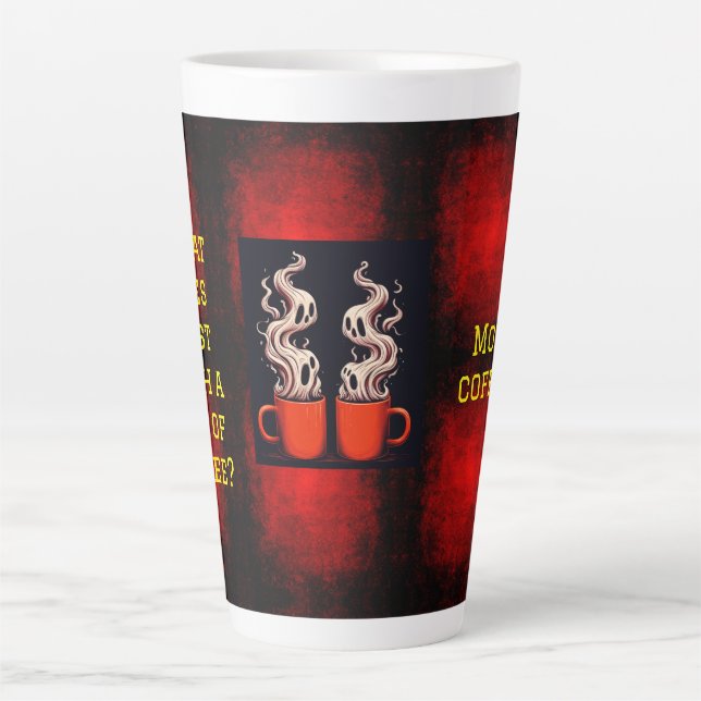 Tasse Latte Visages de café (Devant)