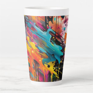 Tasse Latte Vivid Chaos Splash Graffiti